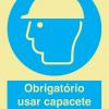 Sinal de obrigação, capacete de proteção