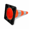 Cone Sinalização PVC 50cm c/ faixas reflectora PACK 30 
