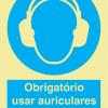 Sinal de obrigação, auriculares de proteção