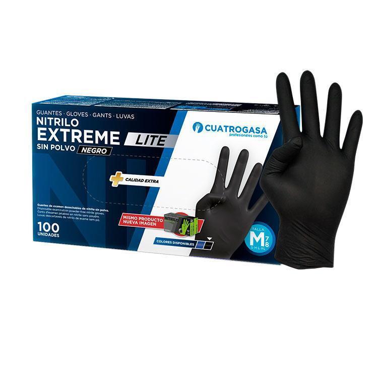Luva  Nitrilo Preto s/Pó EXTREME Light (cx.100)