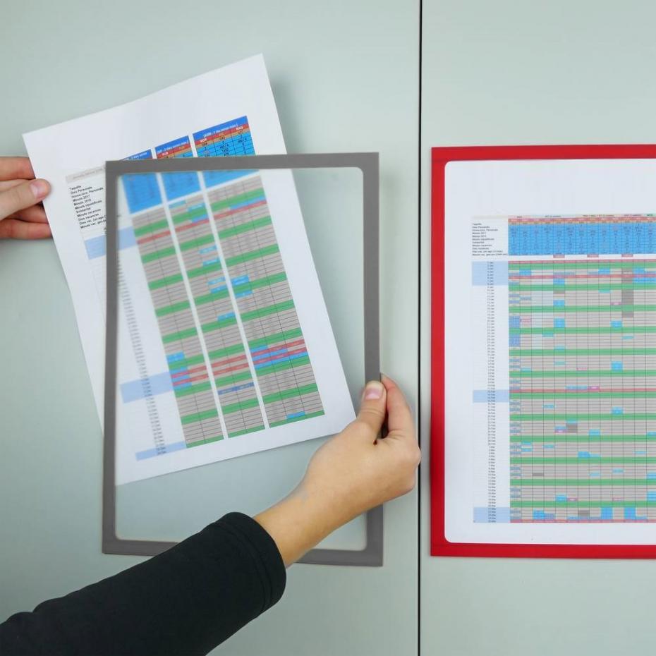 Suporte display de documentos magnético A4 Preto