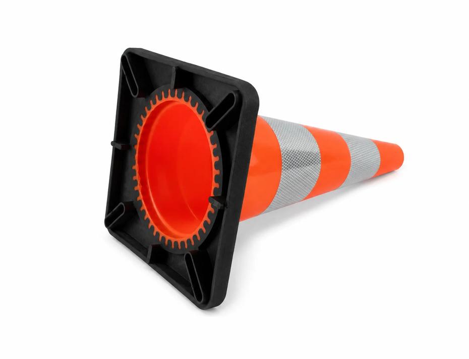 Cone Sinalização PVC 50cm c/ faixas reflectora PACK 30 