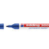 Marcador edding 3000  Azul  permanente-ponta redonda 3 mm.