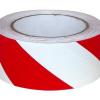 Fita adesiva demarcação pavimento PVC Medida 50 mm x 30 Mts Vermelha / Branca 
