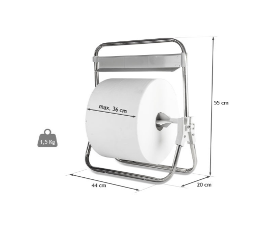 Dispensador Parede Mural p/ Papel Trapide Industrial