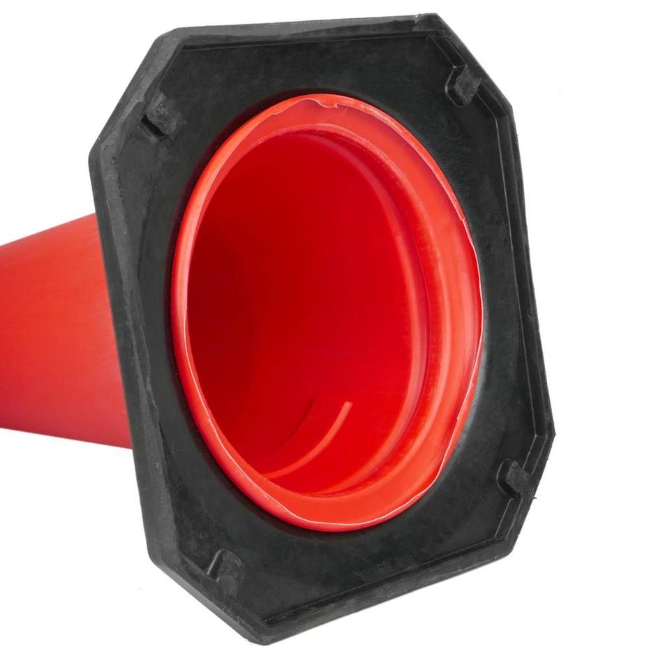 Cone Sinalização Polietileno 75cm c/ faixas refletoras PACK 30