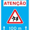 Sinal de trânsito, Aproximação de travessia de crianças  680X100 mm