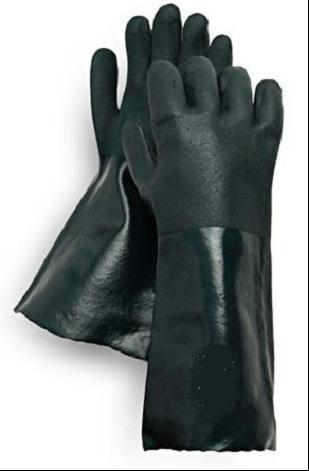 Luva  PVC  Verde Anti-Derrap. Punho 40cms  ( Par )