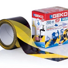 Fita Sinalizaçao Preta / amarela  200 Mts x 70 Geko