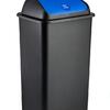 BALDE ECOPONTO  PRETO C/ TAMPA BASCULANTE  AZUL  42 Litros 