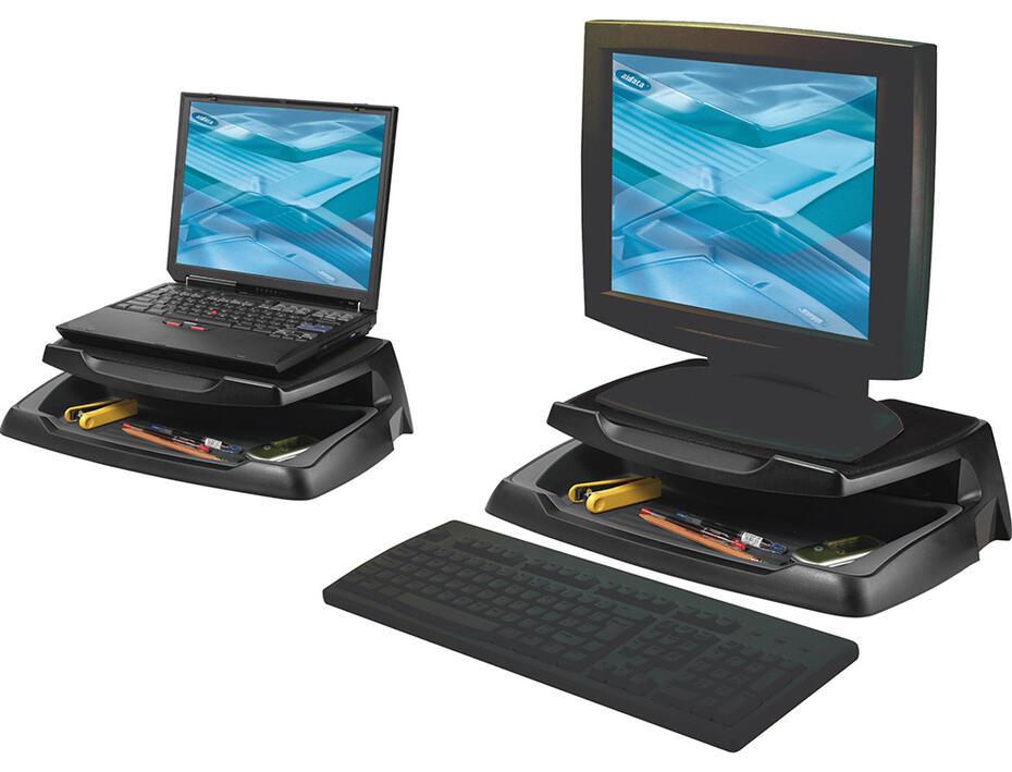 Suporte q-connect para portatil e monitor pc suporta ate 25 kg - 465 x 345 x 120 mm.