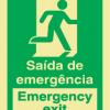 Sinal de Saída de emergência | Emergency exit à direita