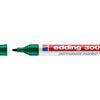 Marcador edding 3000  Verde permanente-ponta redonda 3 mm.