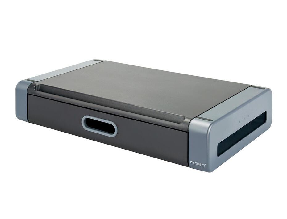 Suporte q-connect deluxe para monitor com gaveta.