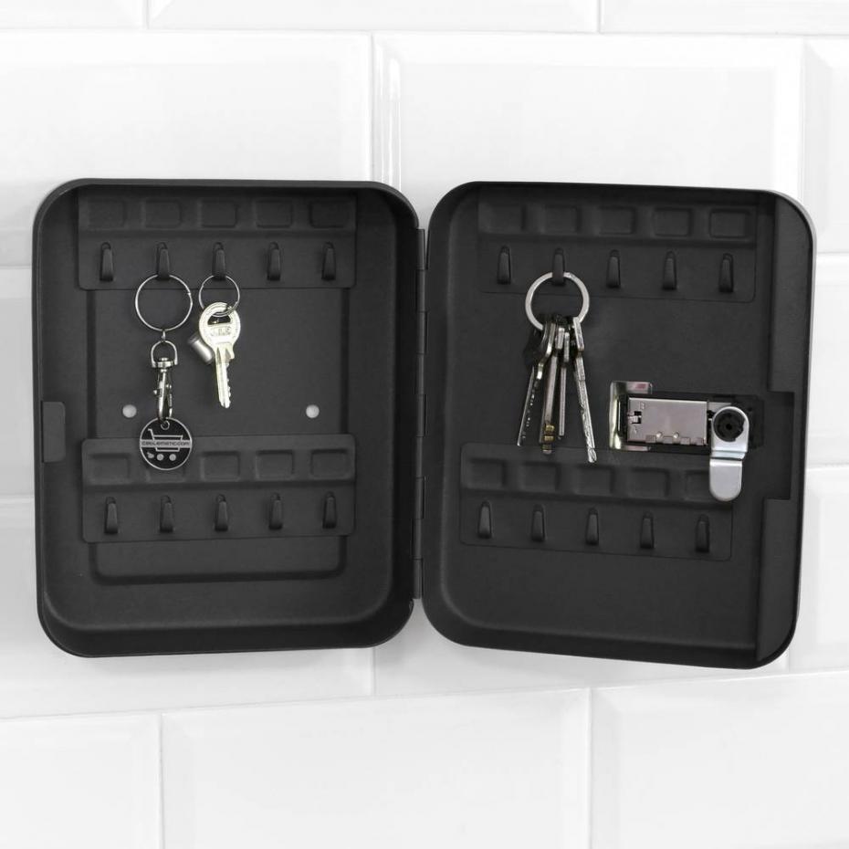 Armário de chaves com 20 ganchos e fechadura com combinação de 3 dígitos