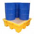 bacia de derramamento quadrado de 4 tambores – 450 L