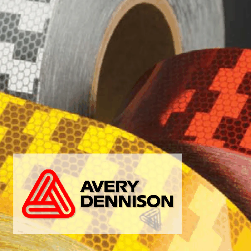 Fita de sinalização Avery Dennison aprovada pela ECE 104 / 50 m, branca/ 50 m, Vermelha