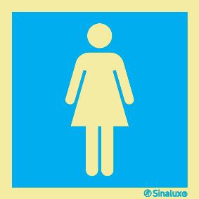 Sinal de informação, instalações sanitárias femininas