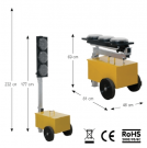 Semáforo Painel Led c/ suporte e rodas s/bateria (Kit 2un)